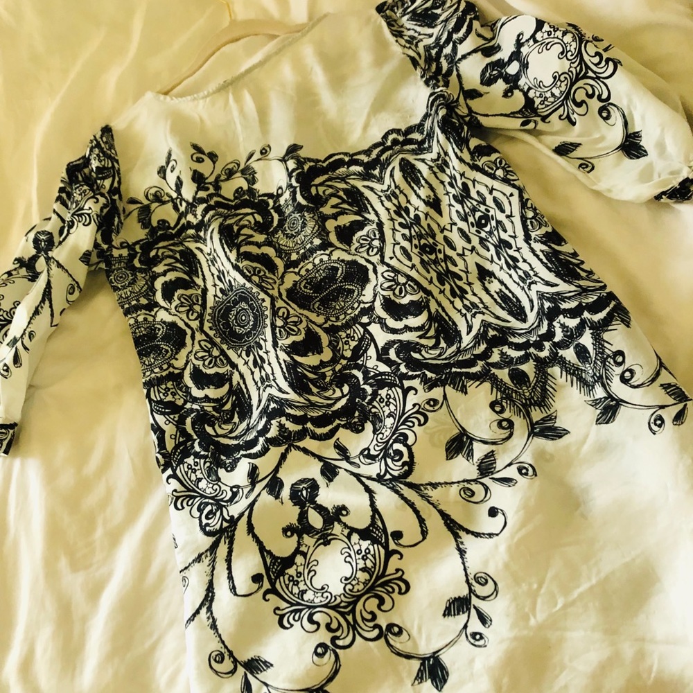 Spring Printed Floral silk Dress